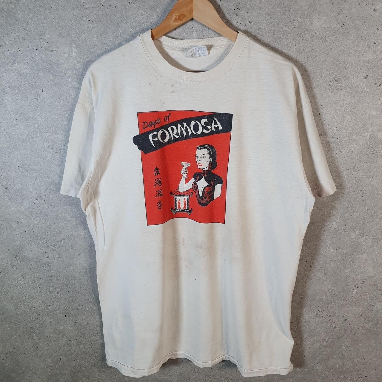 Vintage Hanes 90 Days Of Formosa Taiwan Restaurant USA 90s T-Shirt Mens XL White