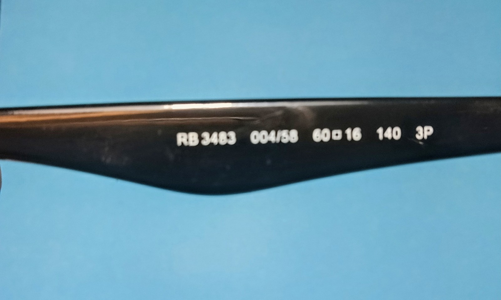 Ray-Ban RB3483 004/58 Sunglasses Full Rim Metal Polarized Lens Classic 60-16-140