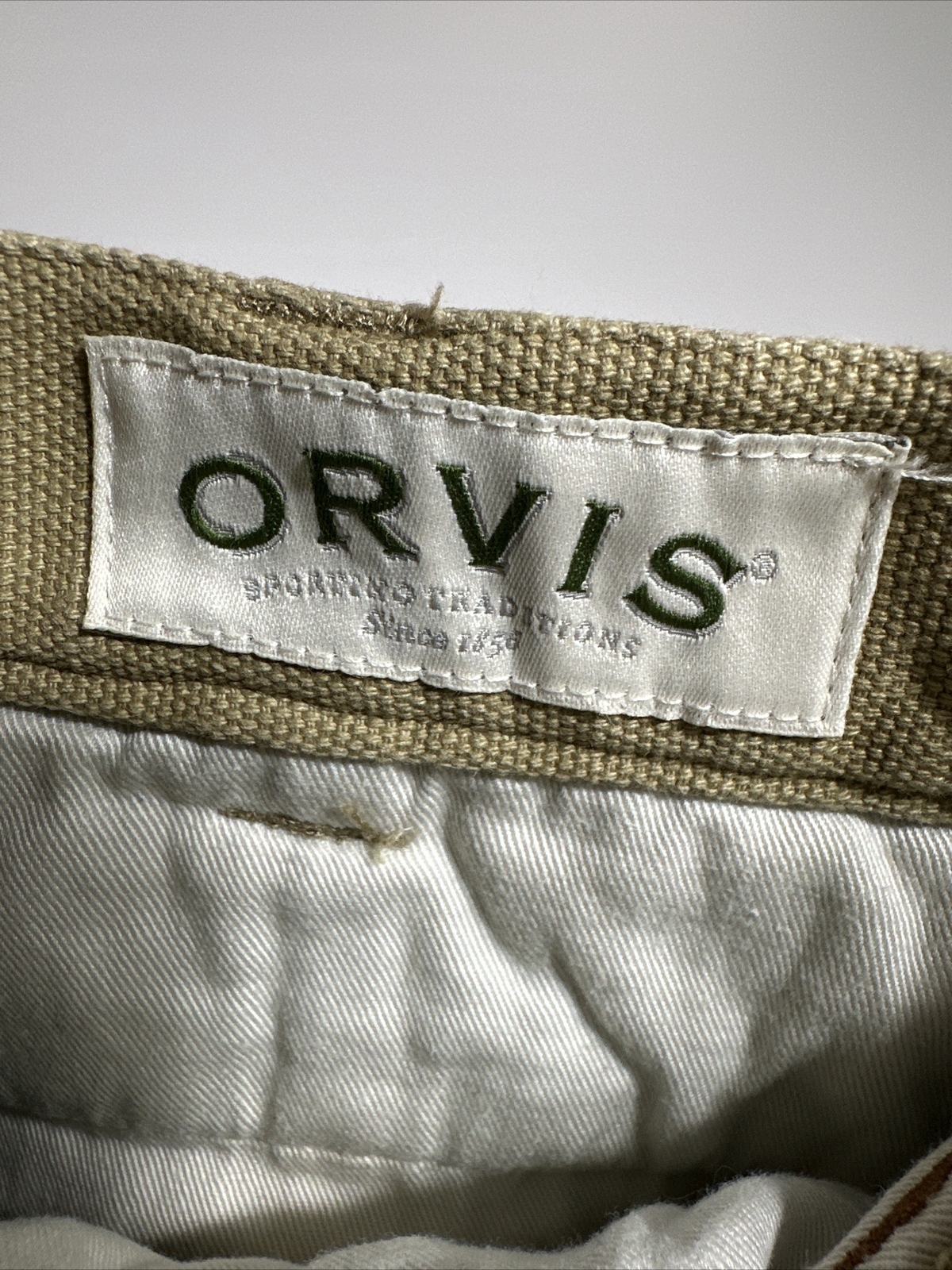 Orvis Mens Field Pants Size 36W X 32L Canvas Cotton Twill Duck Vintage 47G9