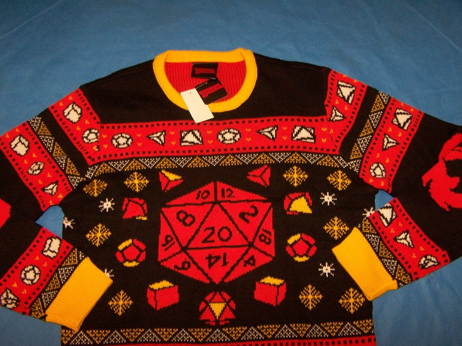 Size M Mens Christmas Sweater Dungeons and Dragons Holiday Sweater