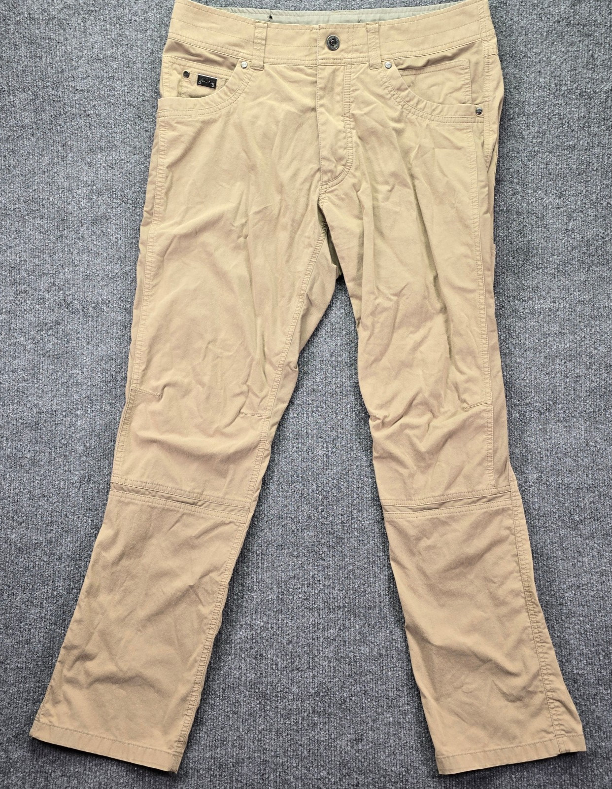 Kuhl Radikl Pants Mens 33×30 Khaki Performance Stretch Hiking Outdoor 7 Pockets