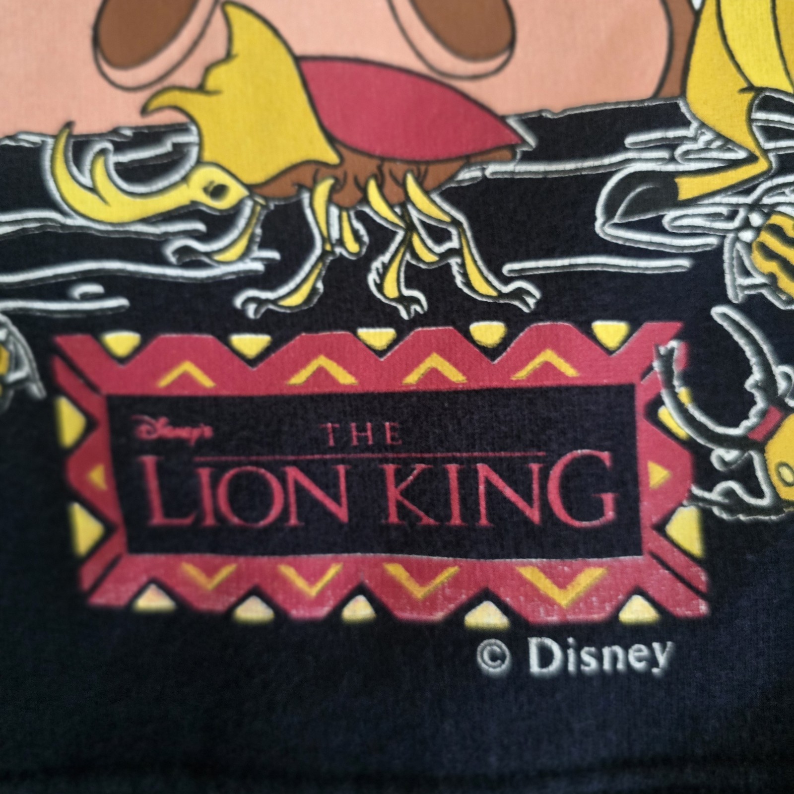 Ladybird Disney Lion King Timon & Pumbaa Long Sleeve T-Shirt 7-8Y Black/Red
