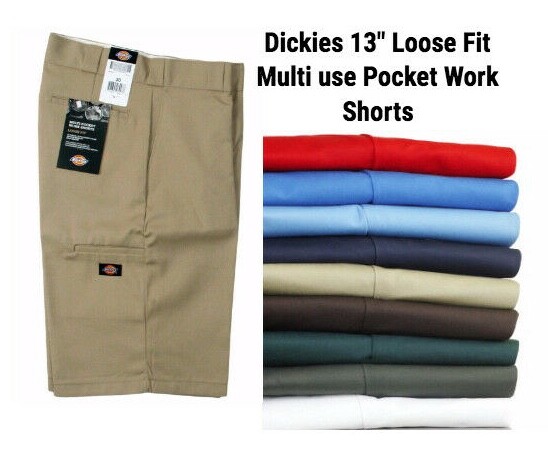 Dickies Men’s 13 ” loose fit Multi use pocket work shorts