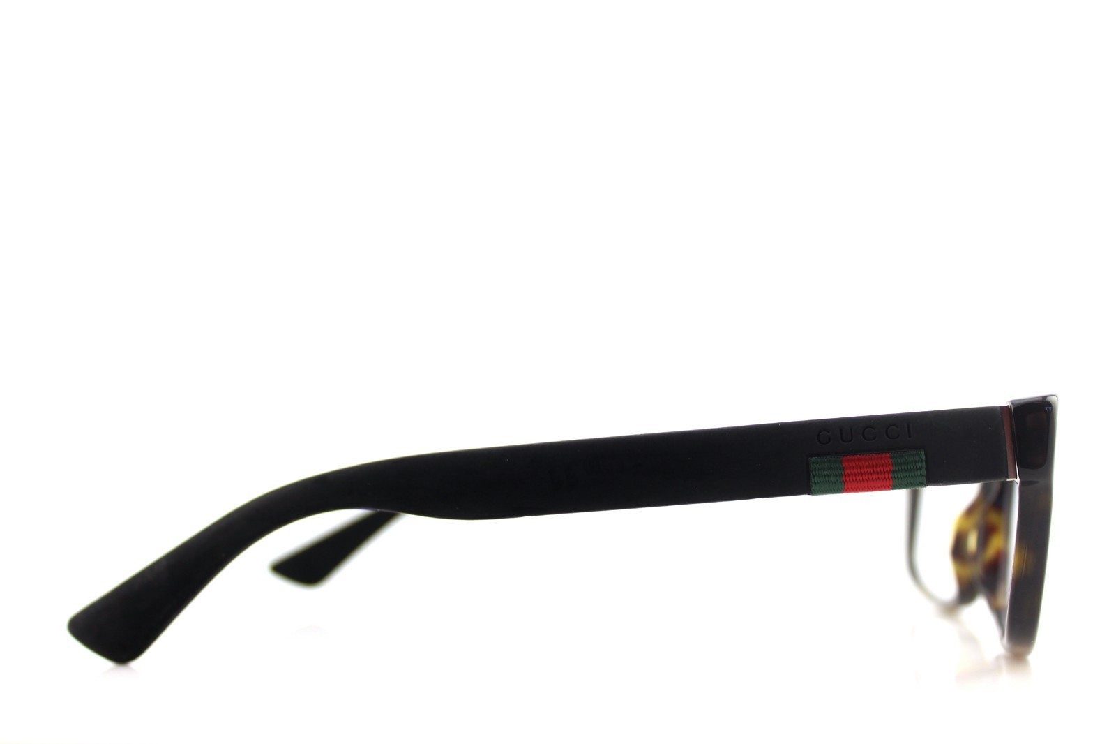 NEW Authentic GUCCI Mens Havana Matte Black Rubber Eye Glasses Frame GG0012O 002