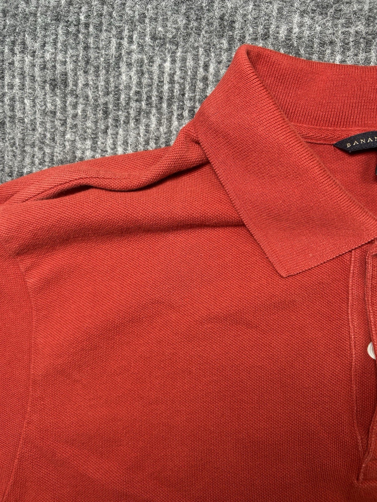 Banana Republic Mens Polo Shirt Red XL Short Sleeve Pocket