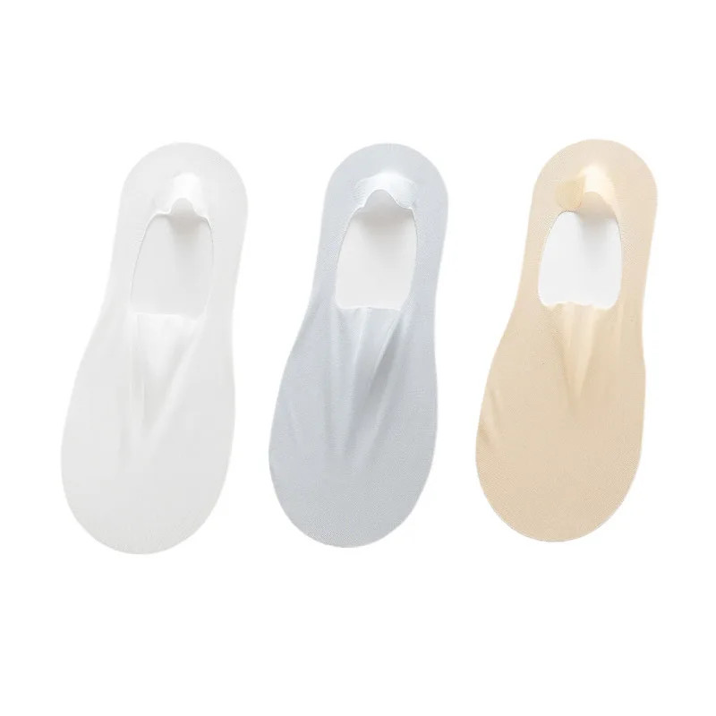 3 Pairs Boat Socks Men Ice Silk Thin Breathable Soft Low Cut Summer Socks