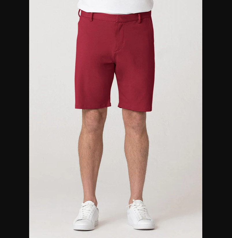 Swet Tailor NEW NWT Mens 34 Red Wine Everyday Chino Shorts Athletic Golf Comfy