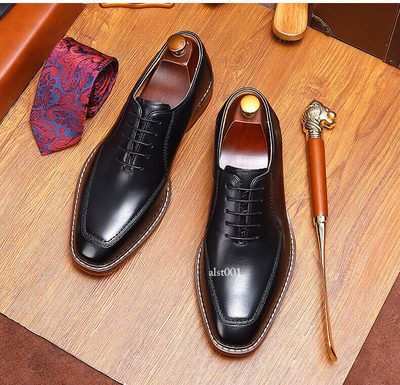Men’s Real Leather Shoes Handmade Business Formal New Oxford Casual Dress Shoes