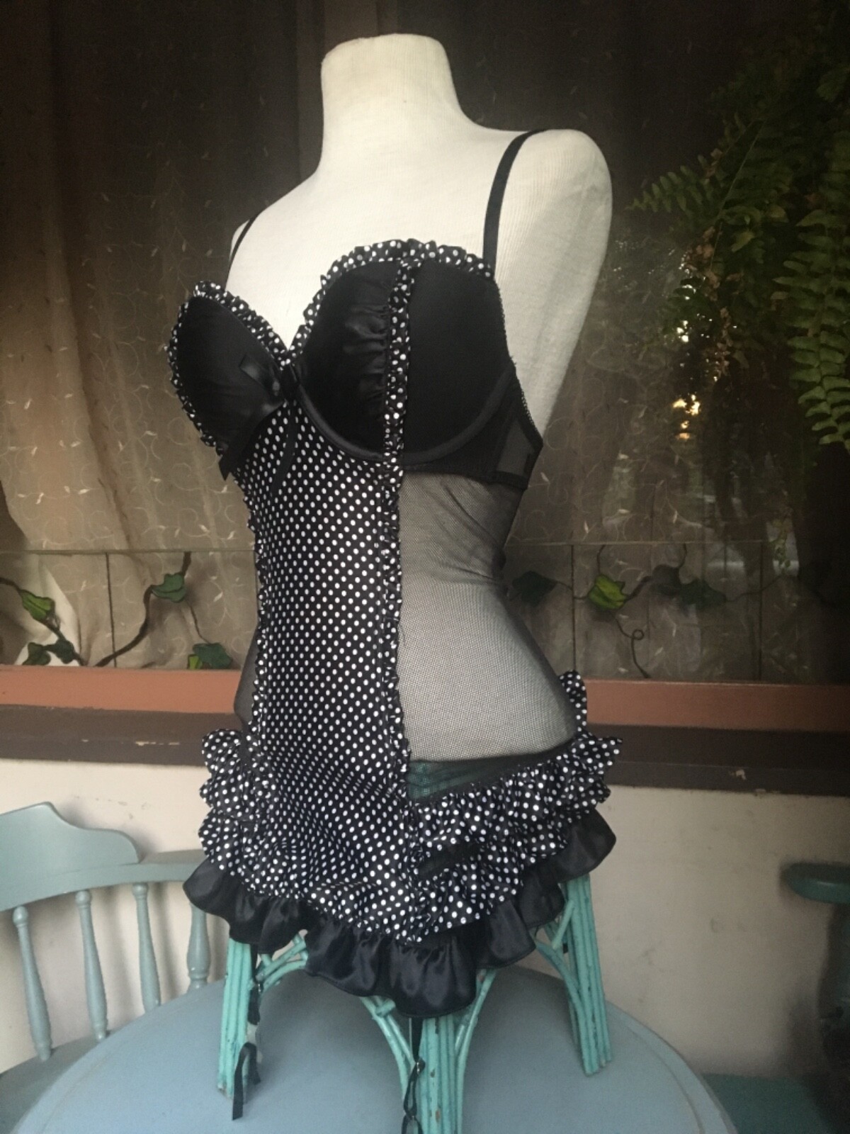 NEW BUSTIER Corset Victorias Secret Angels 36C Mesh BARBIE PINK sexy flirty