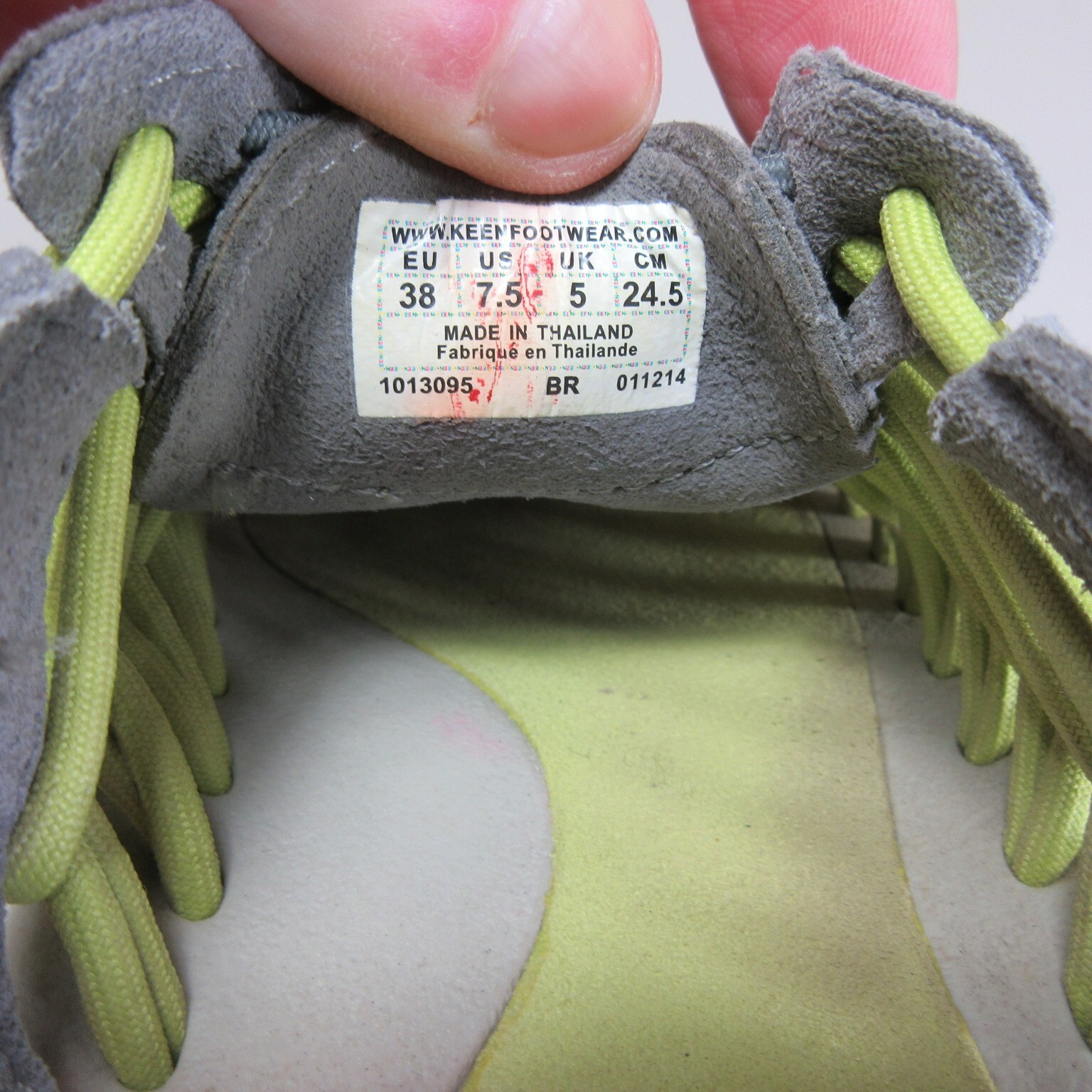 KEEN womens chartreuse an gray Uneek paracord strappy sandals 7.5 M