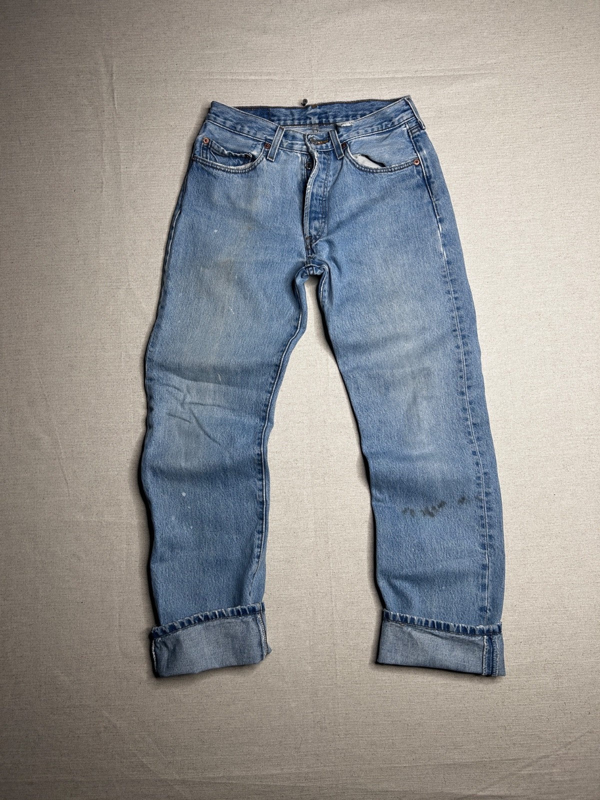 Vintage Levi’s 501 XX Jeans Men’s 31×34 Light Wash Button Fly Straight Leg Denim