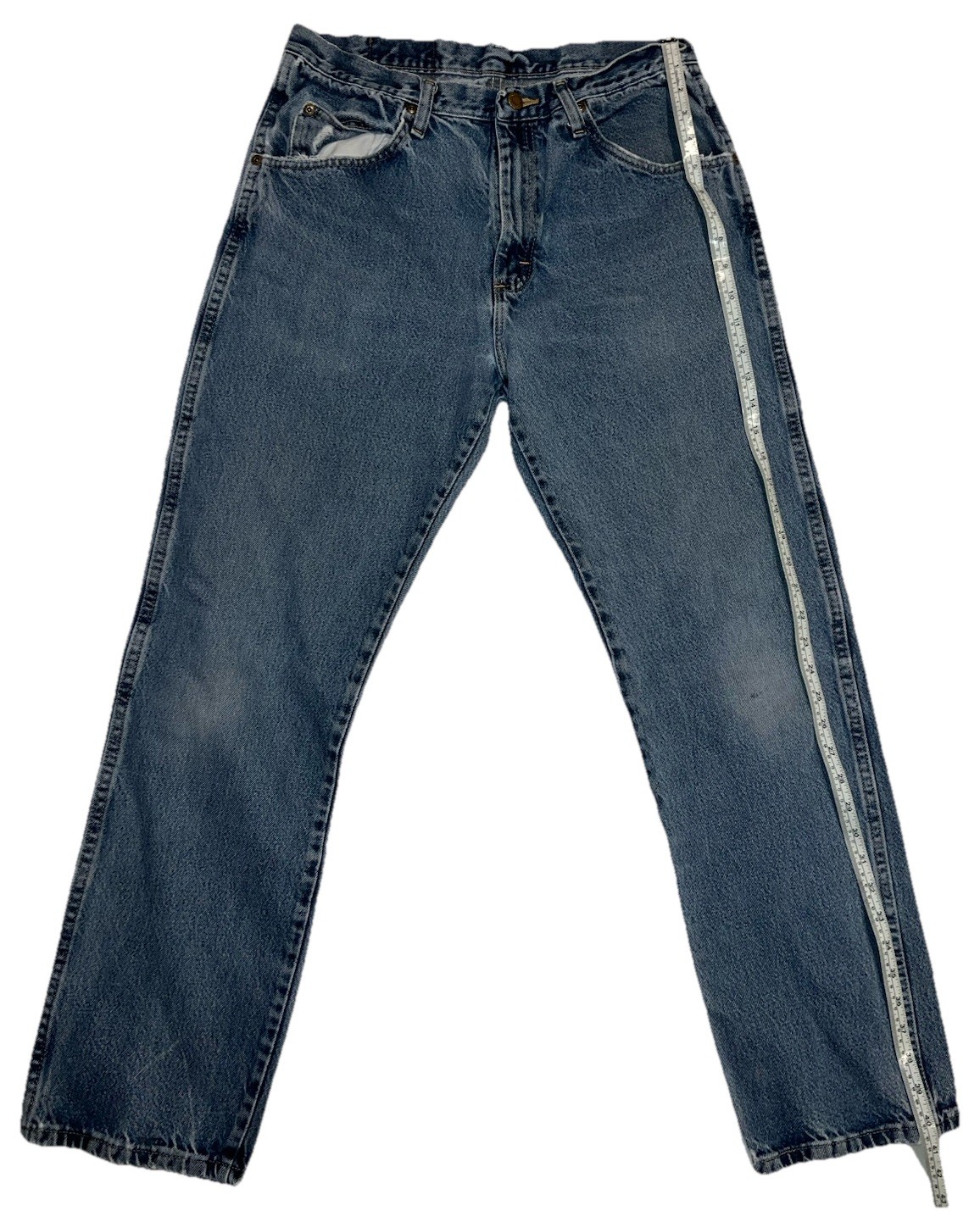 Vintage Wrangler USA Made Jeans Mens 33×32 Straight Leg Western Cowboy Denim Y2K