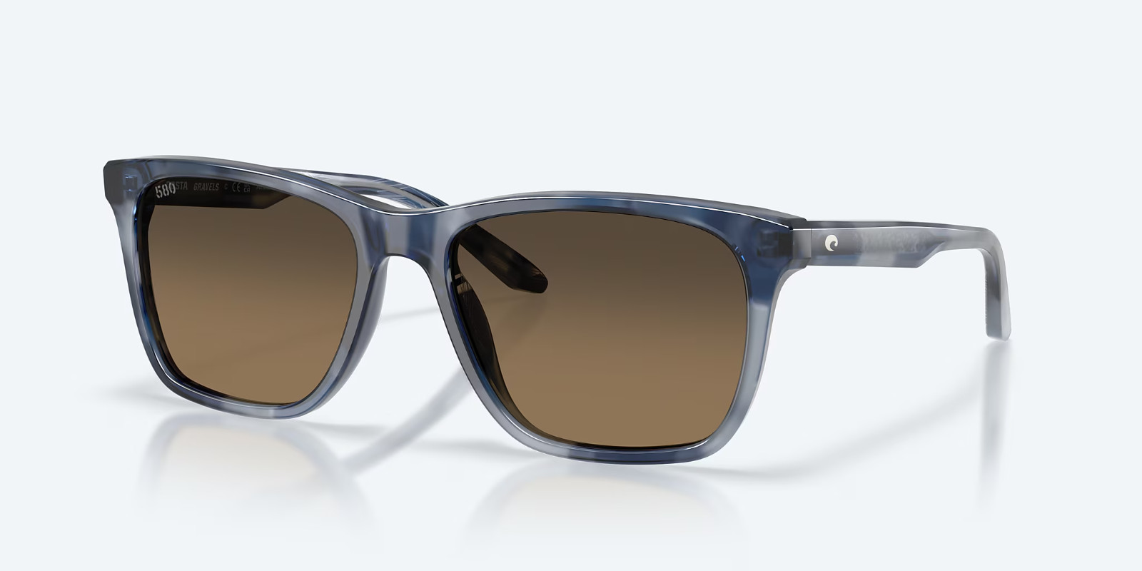 Costa Del Mar Sunglasses GRAVELS Deep Blue Crystal / Copper POLARIZED 580G Glass