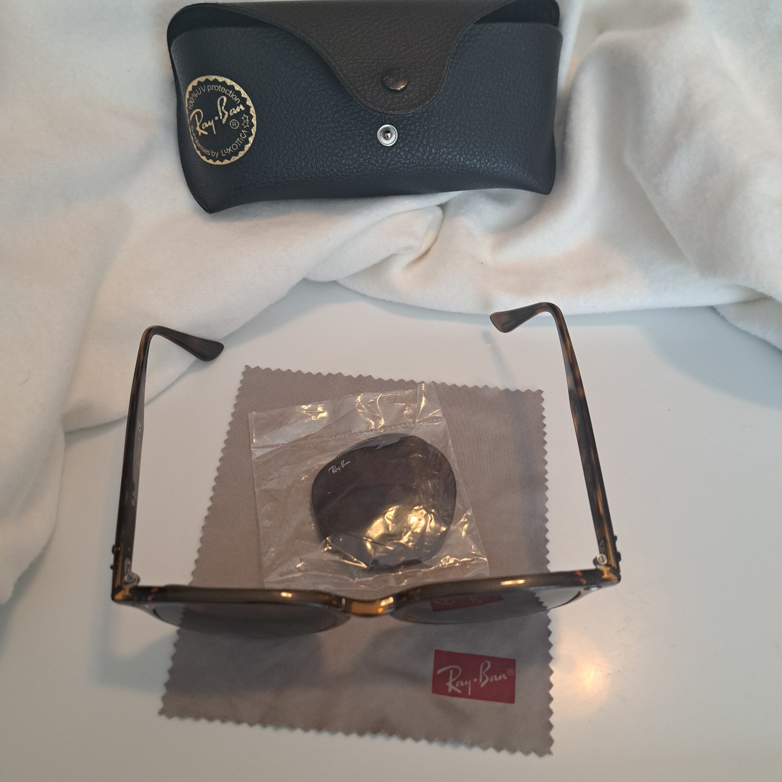 Ray Ban RB4306 710/73 54 Polished Light Havana/B-15 Brown Frames + NEW OEM Lens