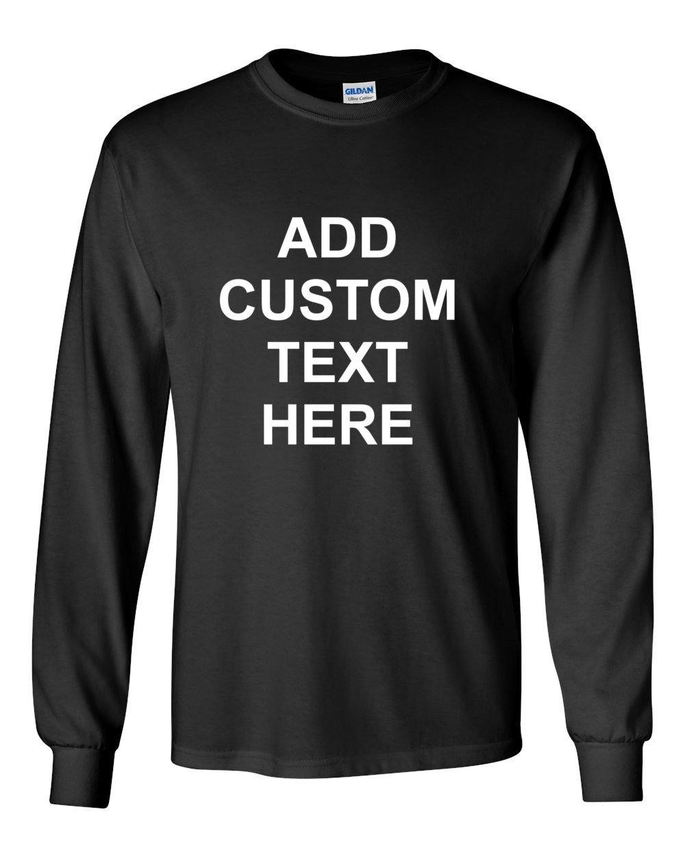 Mens Long Sleeve Custom Personalized Shirt Your Own Text Business Name Gift Tee