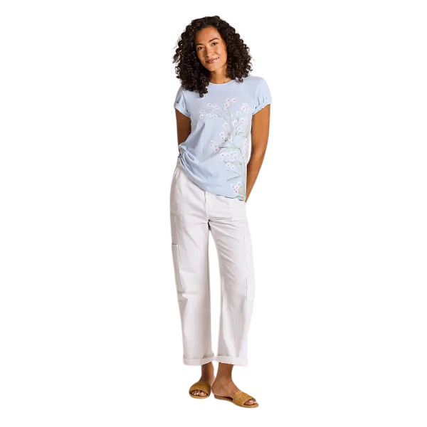 Life is Good. Women’s Forgetmenot Butterfly Short Sleeve Crusher Tee