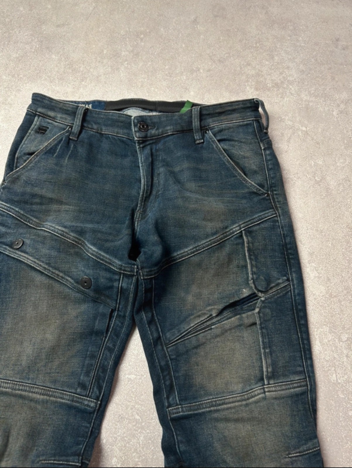 G-Star RAW Airblaze 3D Slim Jeans Dark Blue W33 L32 Moto Cargo Denim
