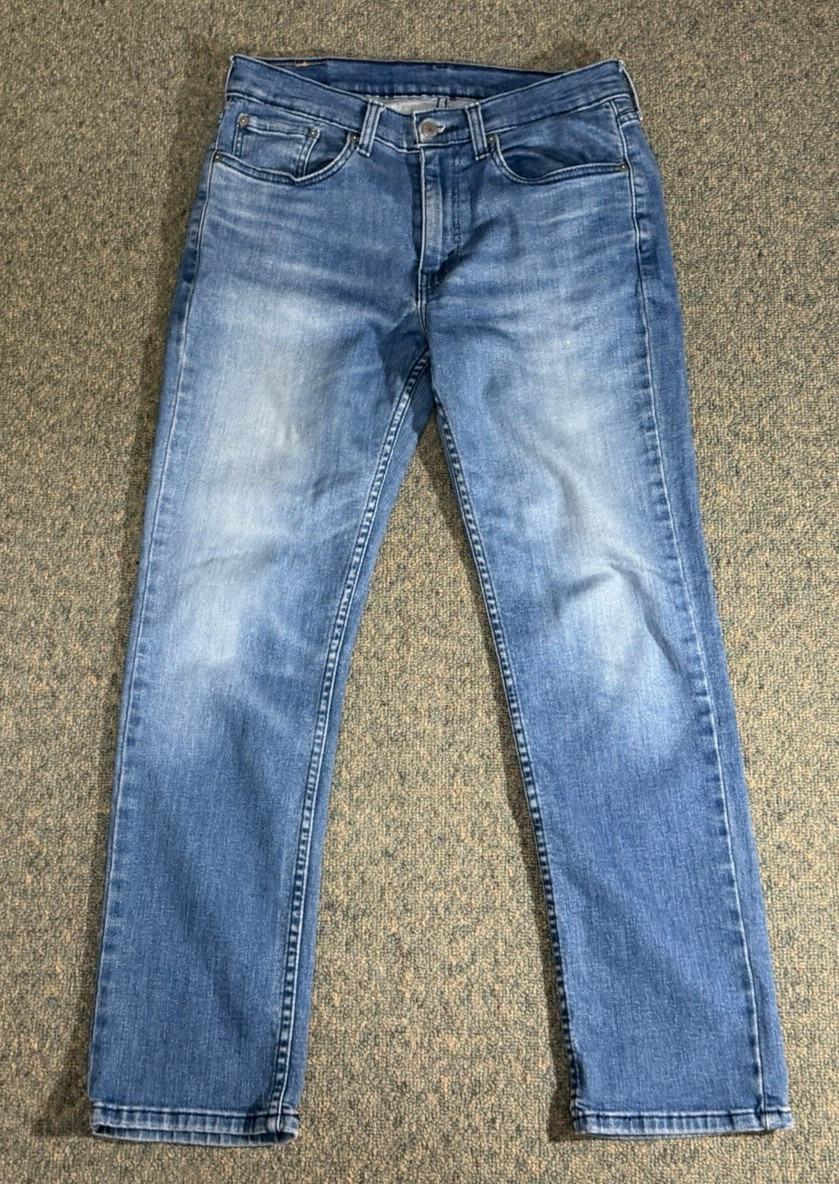 Levis 514 Jeans Men’s 31×30 Straight Fit Blue Denim Medium Wash Stretch