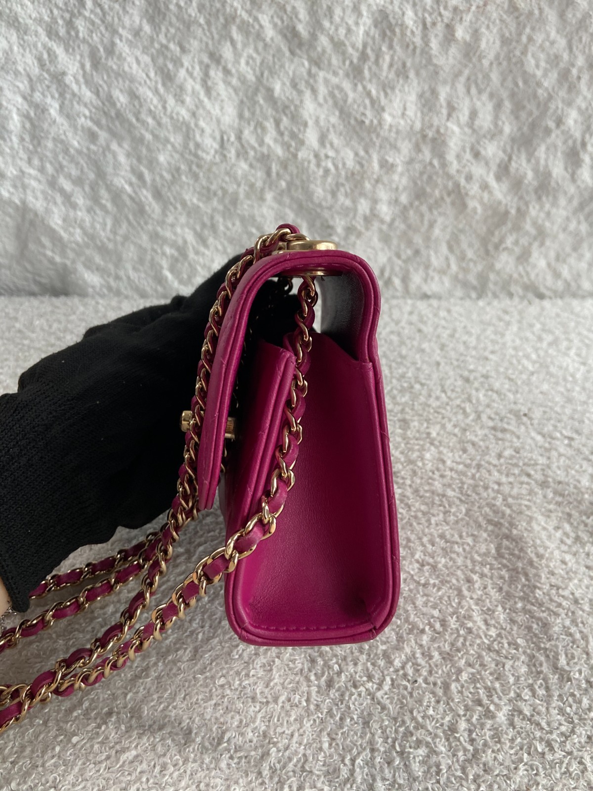 Chanel Trendy CC Mini Hot Pink Lambskin Gold Hardware Pre-Owned