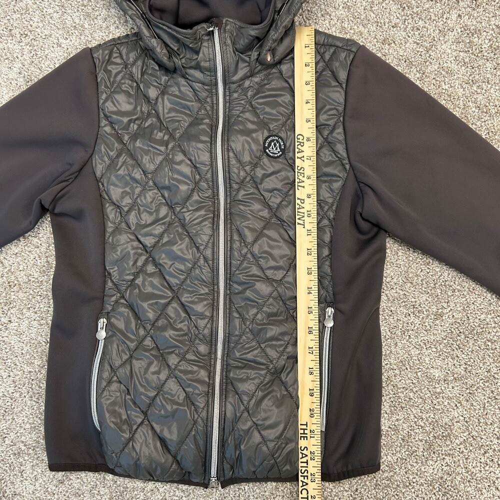 Mountain Horse Cristal Hybrid Jacket Women Size Medium Gray Hooded Full Zip