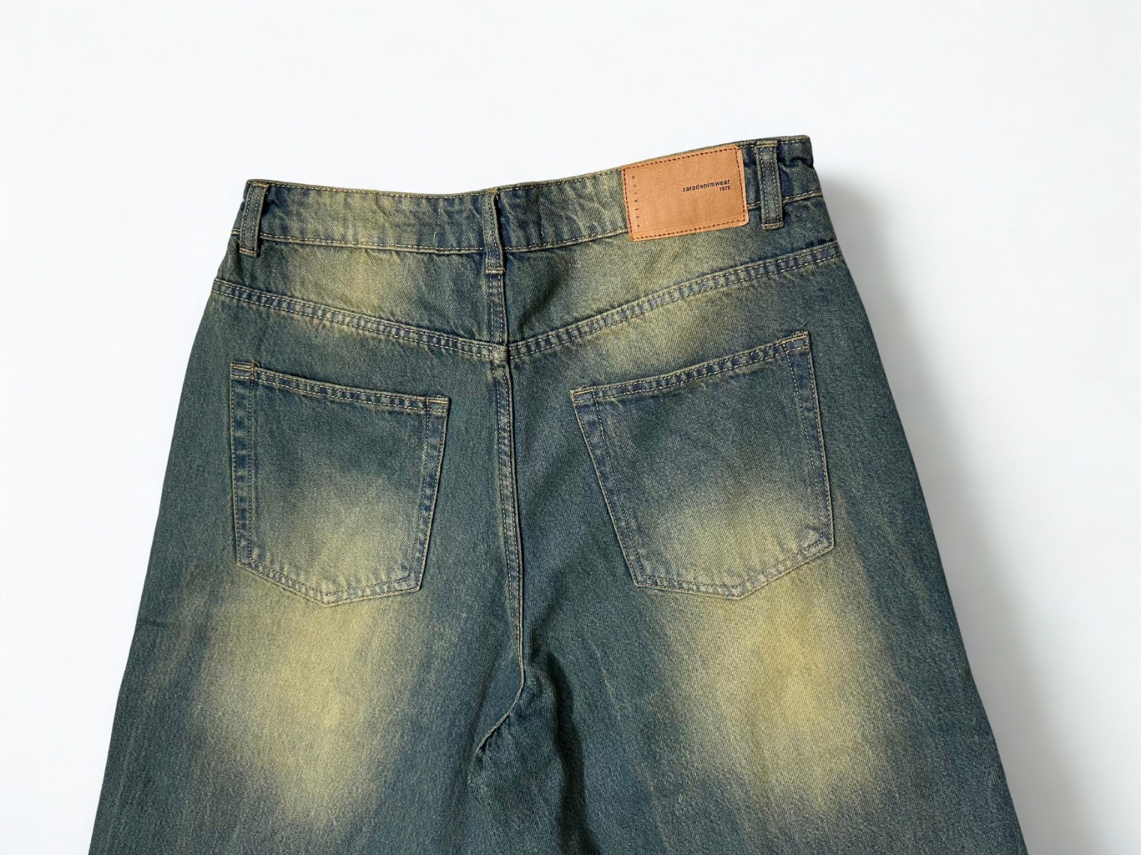Zara Jeans Mens 32×32 Vintage Washed Cotton Loose Baggy Fit Denim