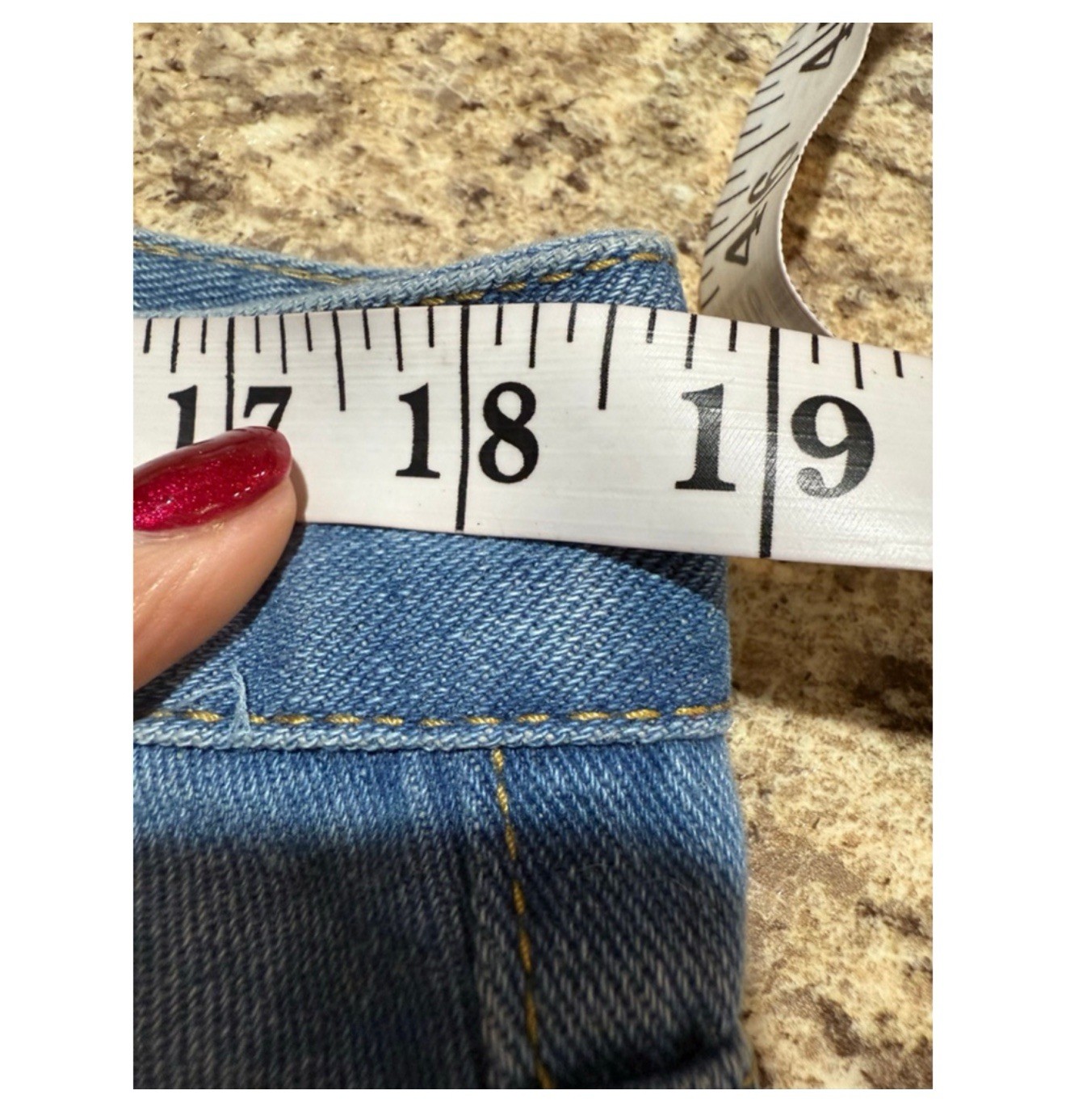 Jeans Distressed Blue Straight High Rise Plus Cotton Blend Denim Pockets 395