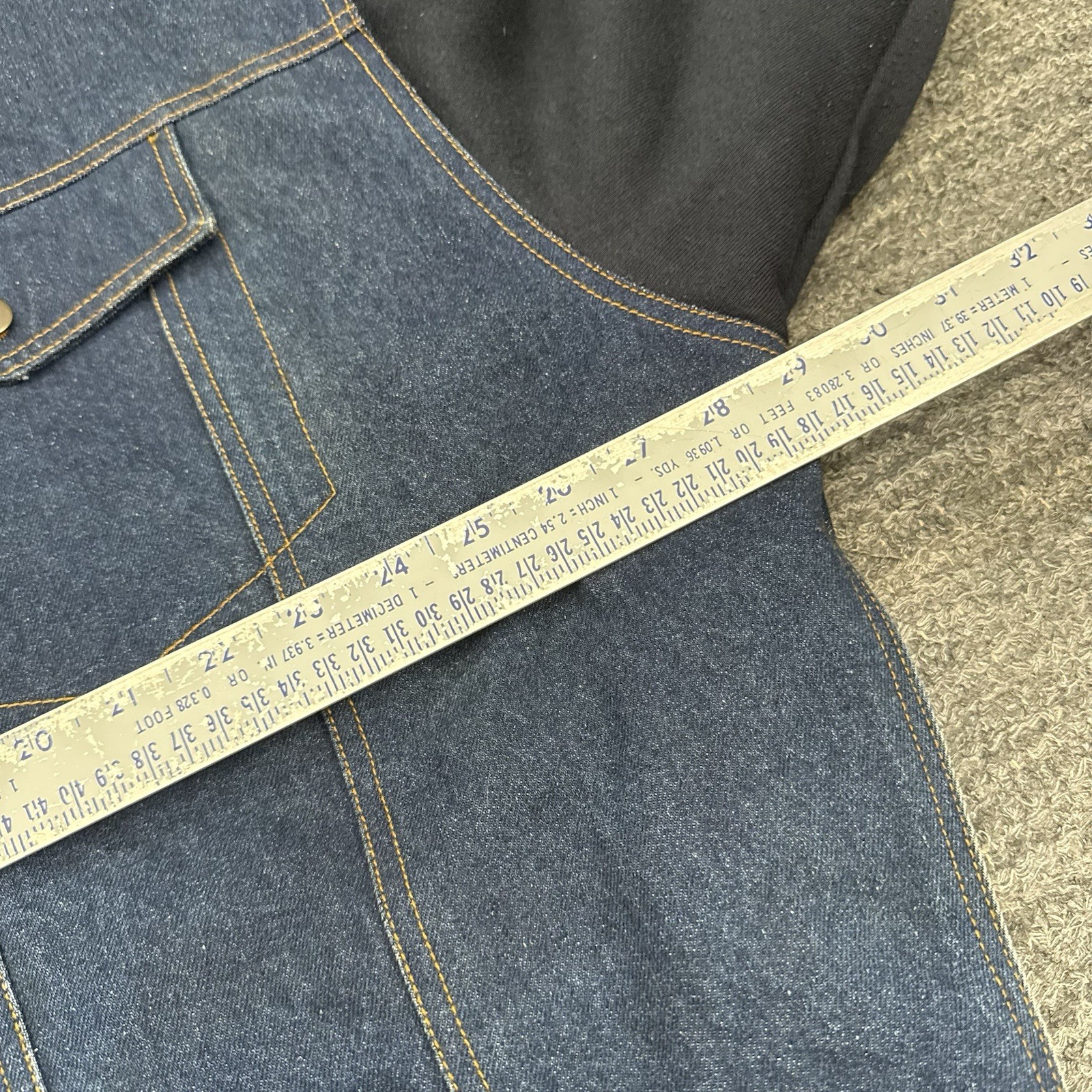 Sukoda Denim Jacket Men 1XB Hoodie Workwear 90s Hip Hop Grunge Jean Heavy Twofer