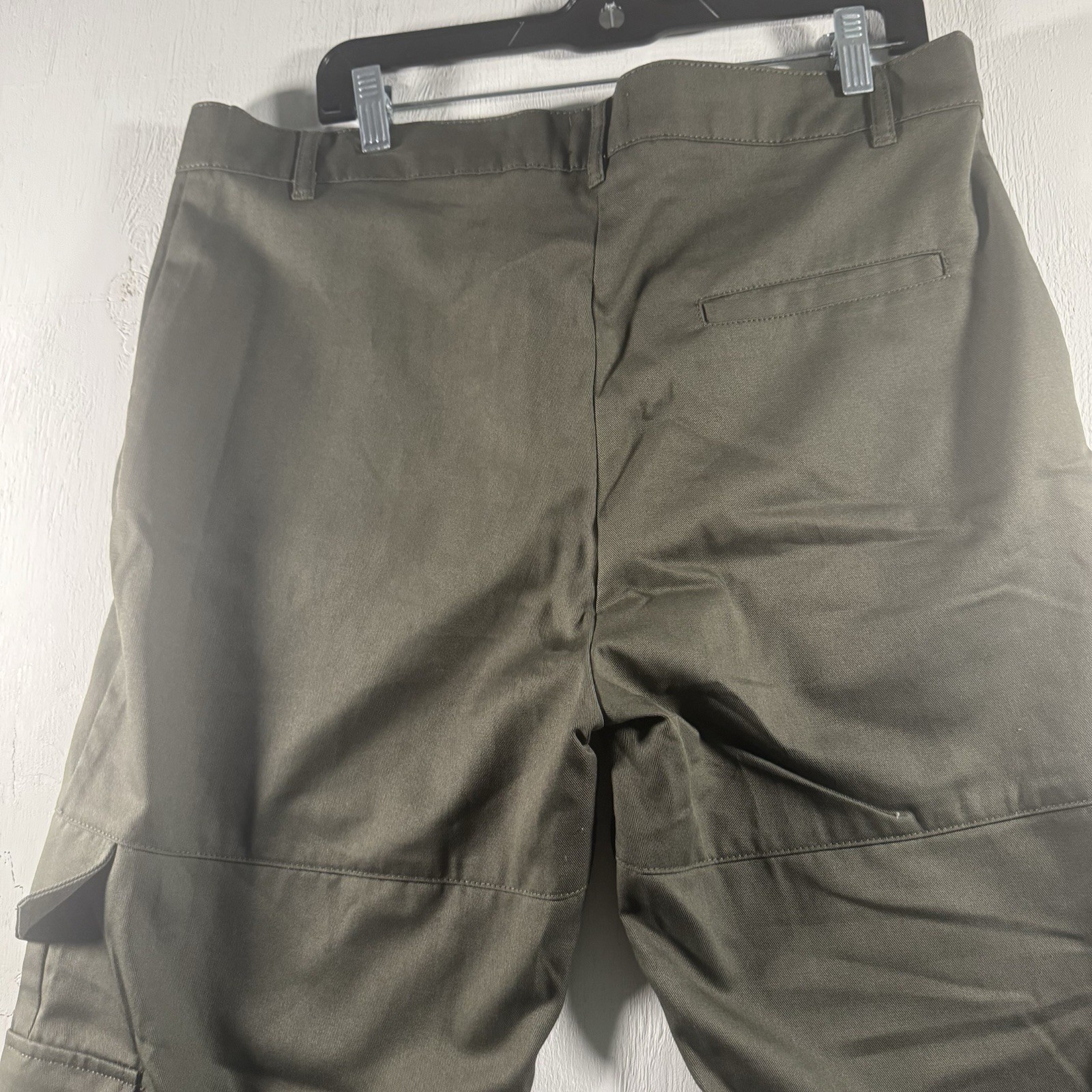 Nova Men Designer Utility Pocket Stacked Graphic Jeans Olive (Size XL Tall)