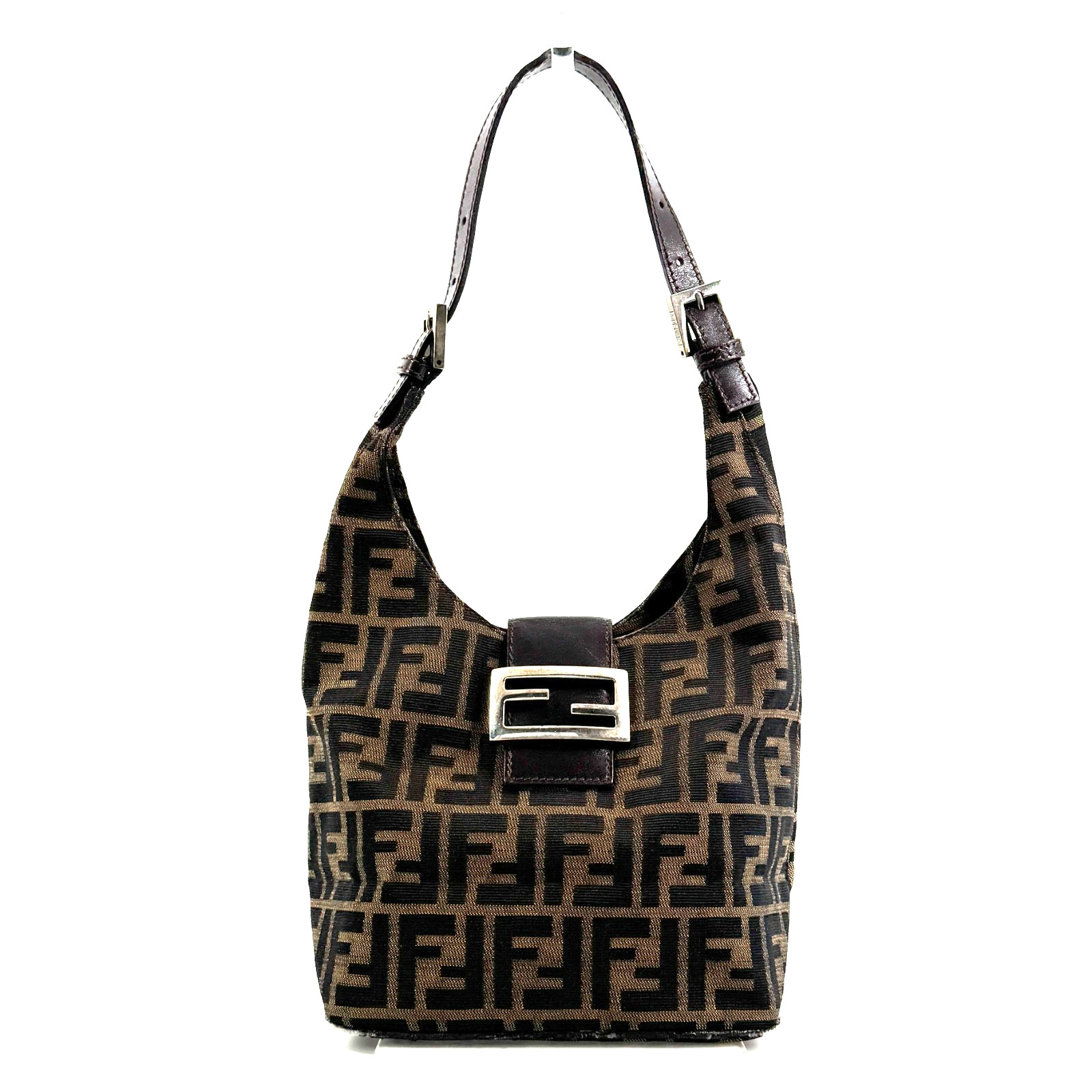 FENDI Zucca Baguette Mamma Canvas Bag