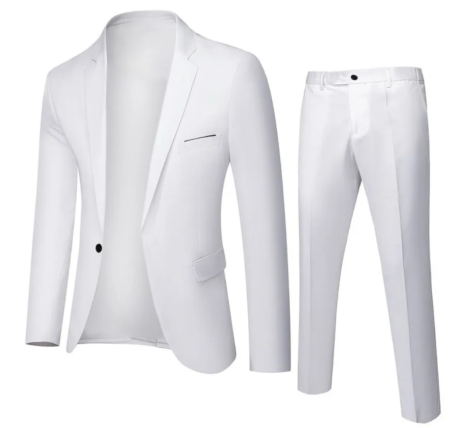 Trajes Para Hombres de Vestir Chaqueta Elegantes Saco Pantalón Largo Boda