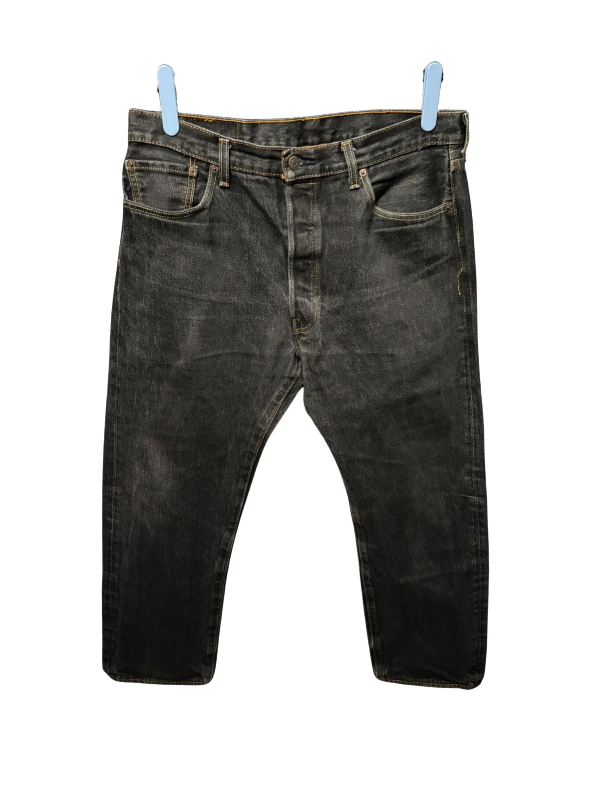 Levi’s Men’s 501 Black Original Fit Straight Leg Button Fly Jeans 36×32