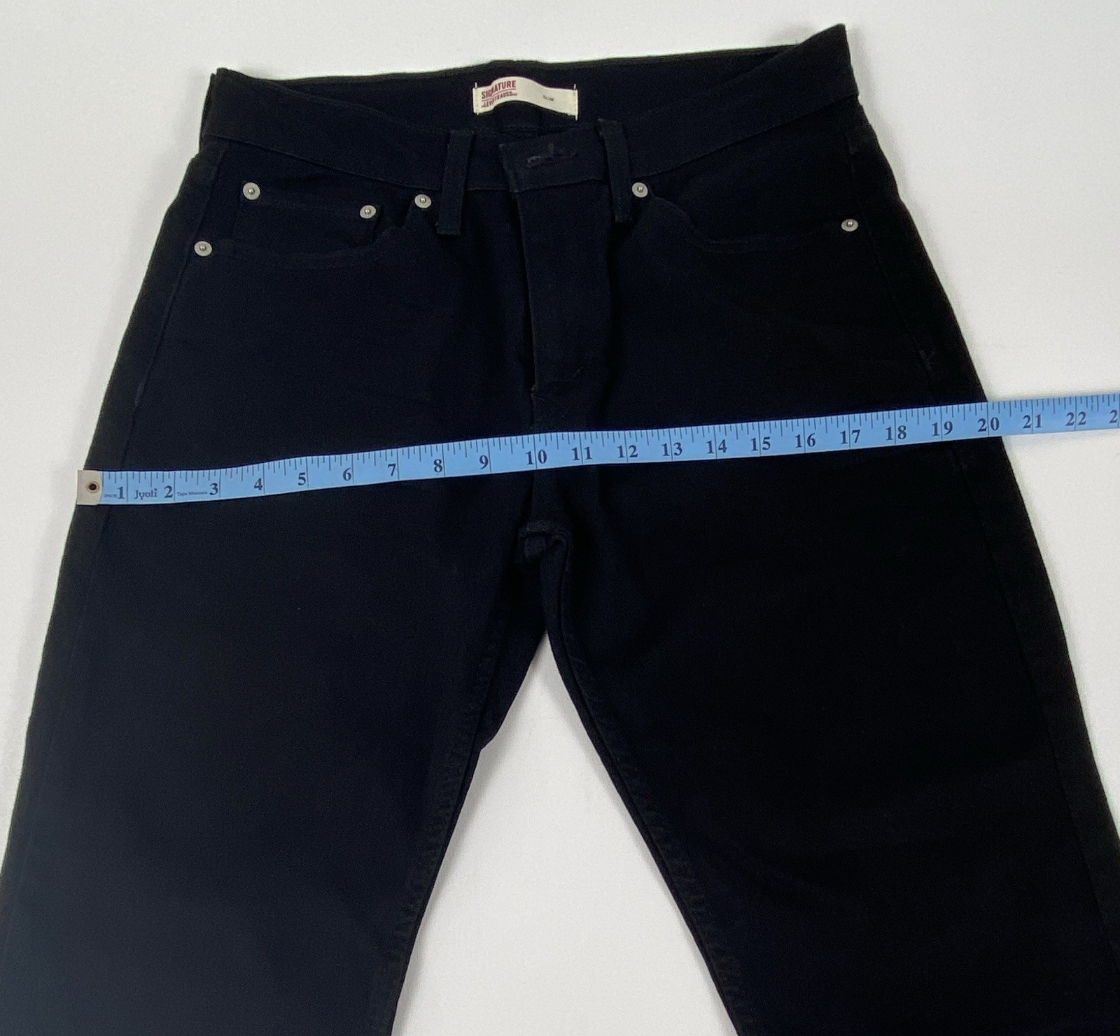 Signature by Levi Strauss & Co. Men’s Slim Fit Black Dark Wash Denim Jeans 32*32