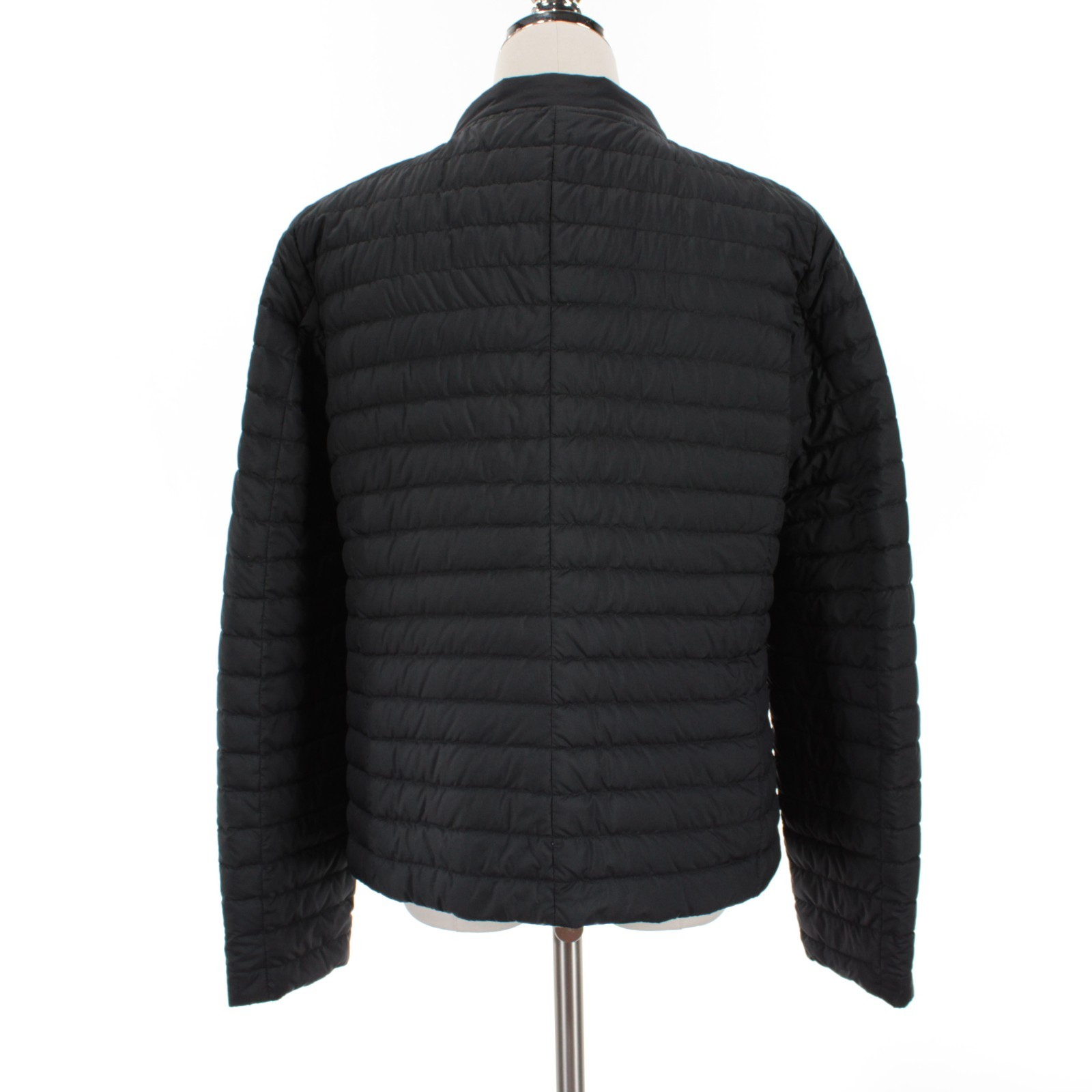Herno NWT Reversible Quilted Down Jacket Size 44 (US 8) in Black / Beige