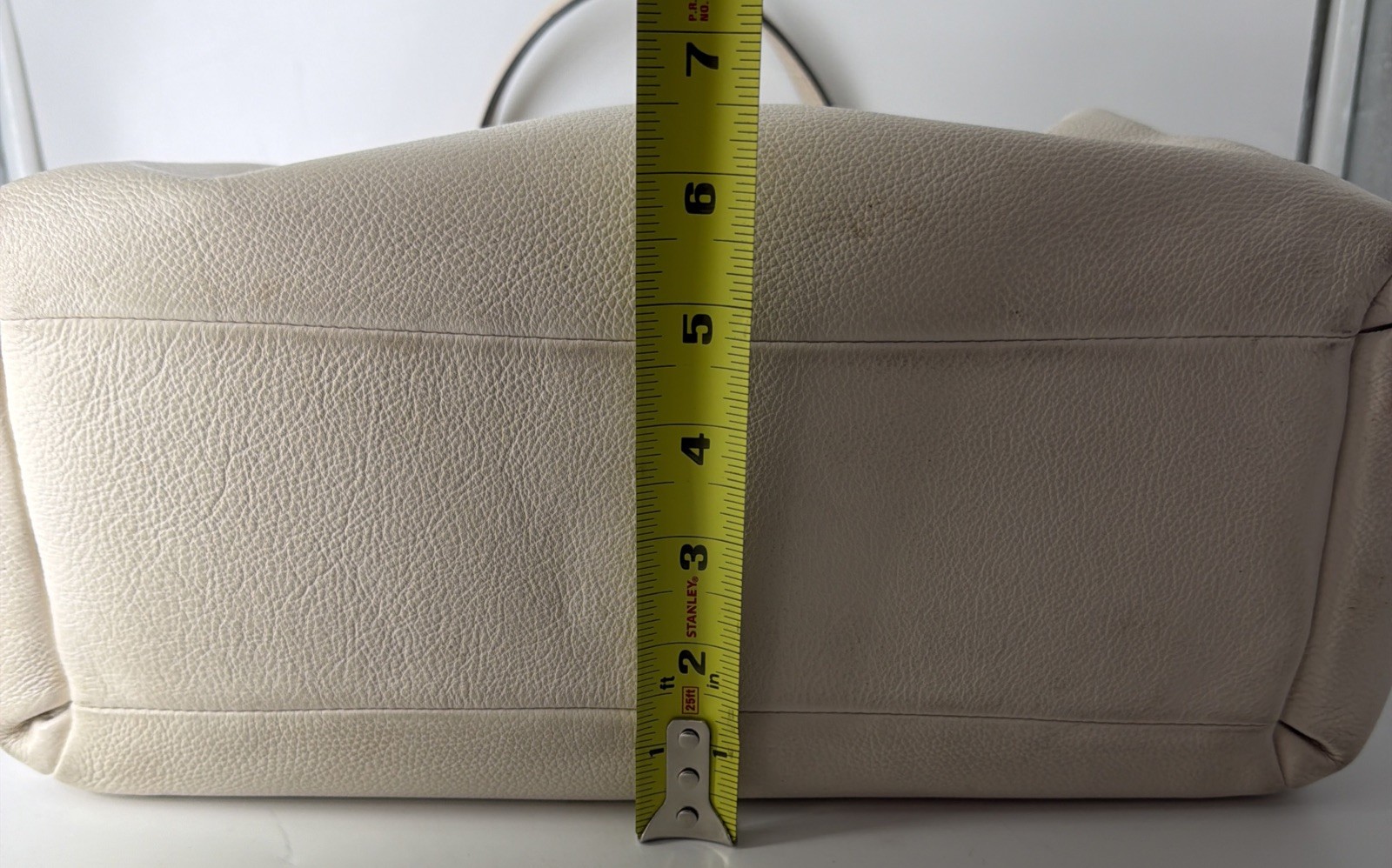 Coach Madison Phoebe Shoulder Bag Bone Pebbled Leather F35723 Compartments 3 Zip