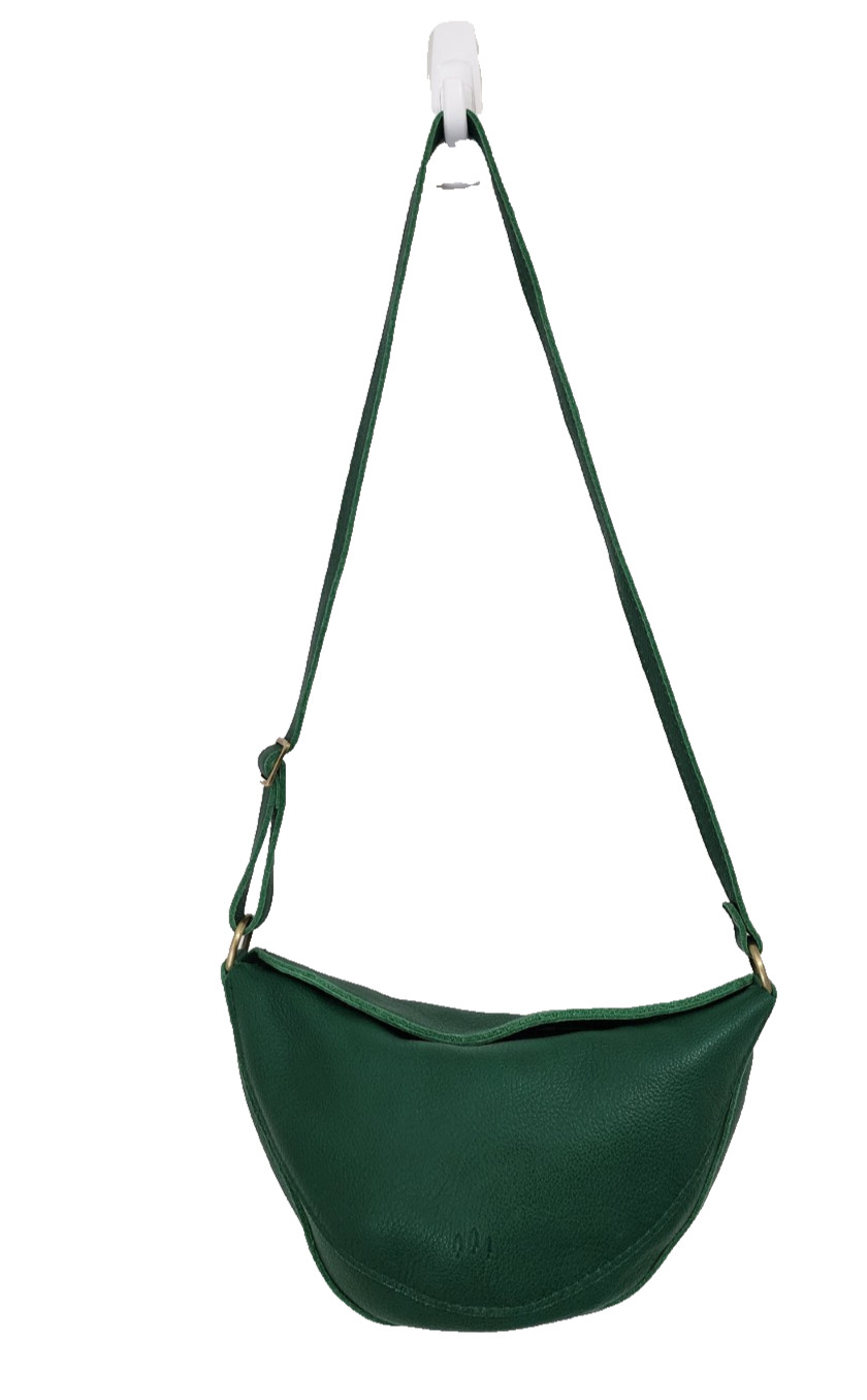 Portland Leather Goods 11.5″ Medium Koala Sling Bag in Green Pebbled Leather