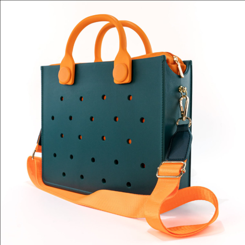Waterproof EVA Rubber Tote Bag Women Washable Beach Handbag Shoulder Strap Trave