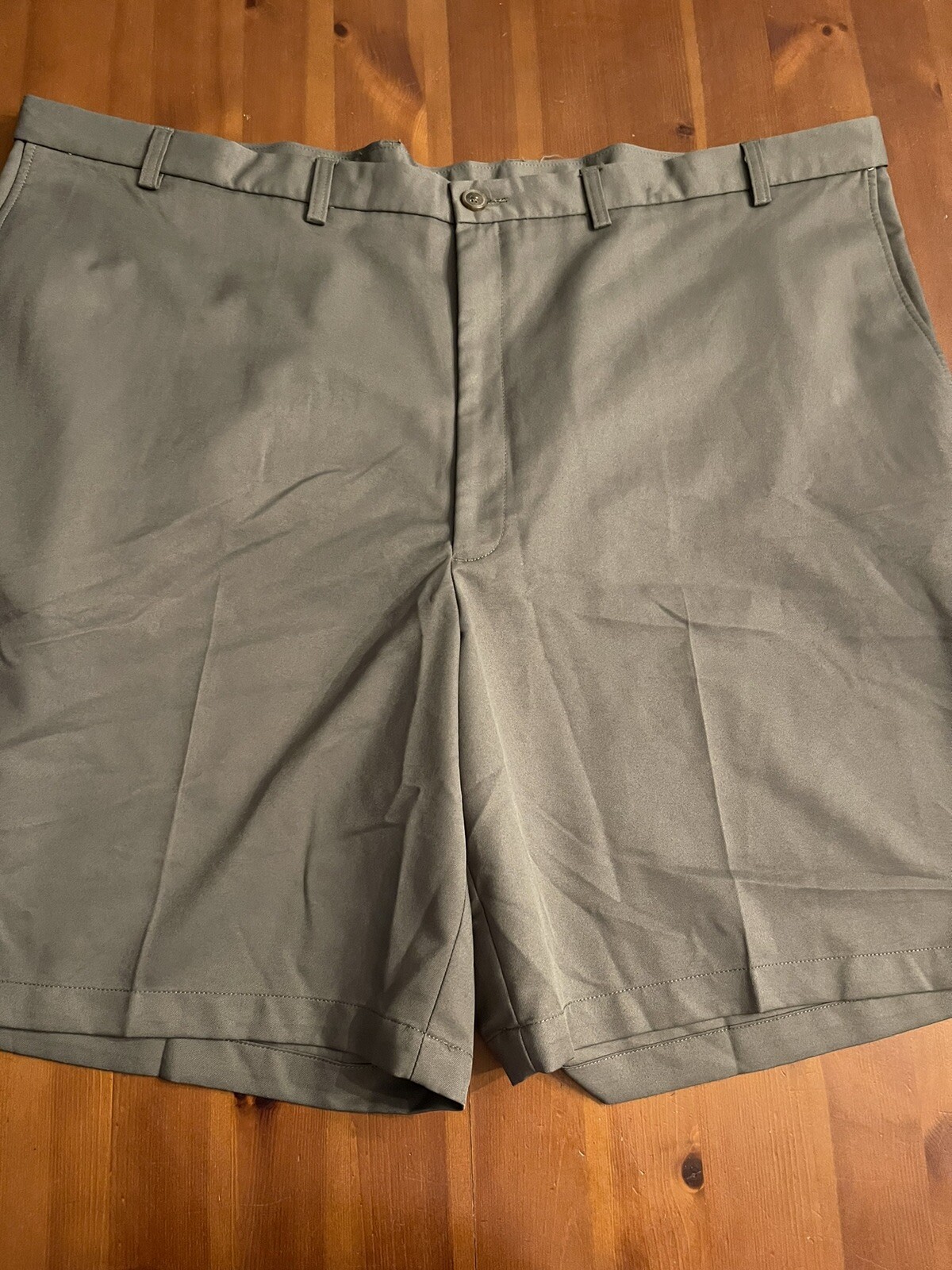 Haggar WPL 386 Big & Tall Mens Size 50X10 Zipper Fly Chino Casual Shorts