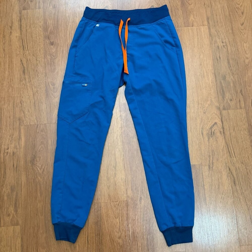 Figs XXS Casma Top XS Zamora Jogger Pants Alps Blue Scrubs Limited Edition