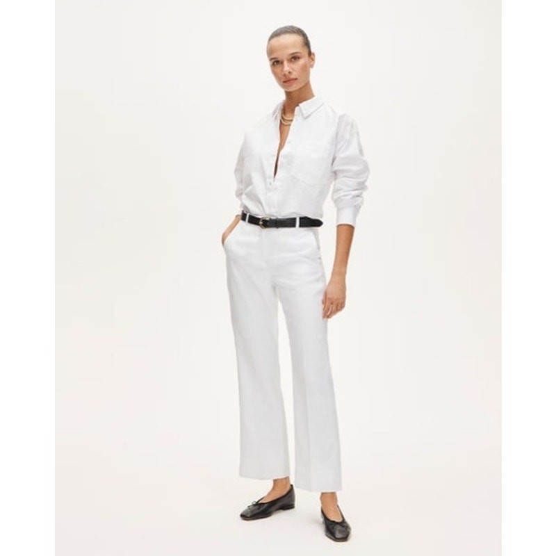 J.Crew Kaya White Stretch Linen Blend Dress Pants Women’s Size 4