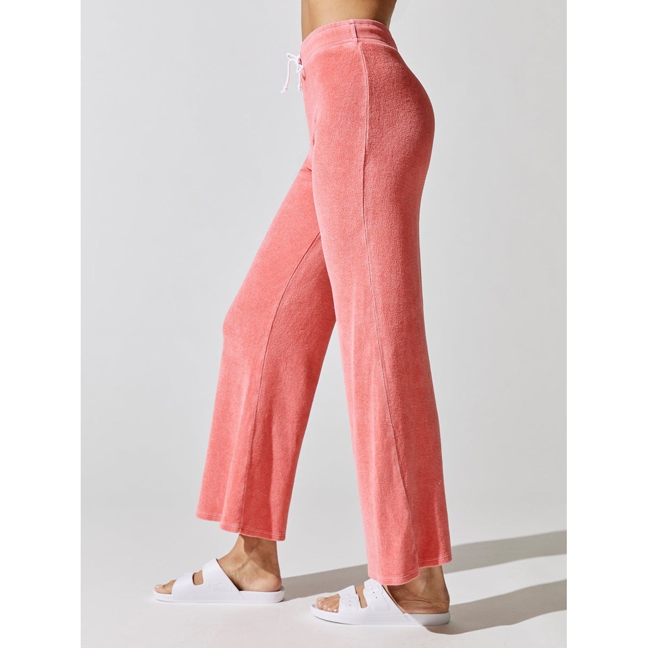 Perfect white tee Simon loop terry wide leg pants loungewear athletic athleisure