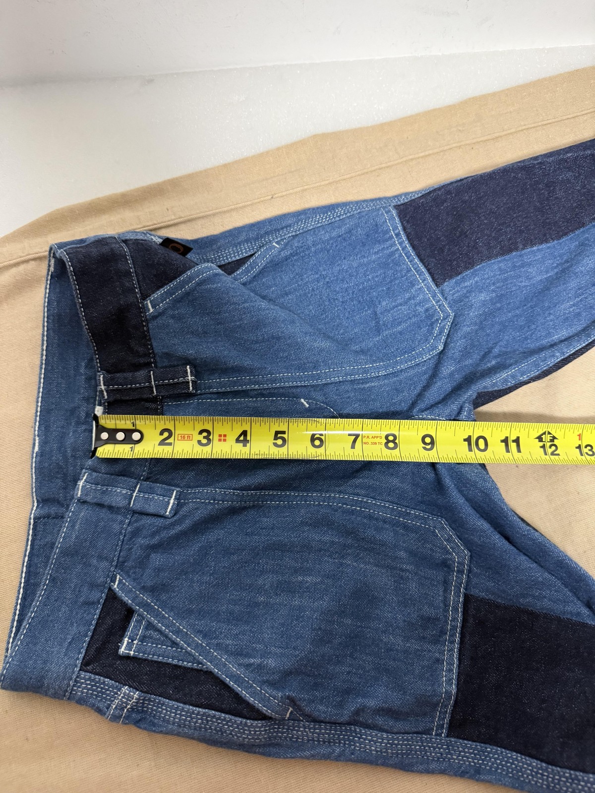 Chloe Jeans Womens 34 Blue Ultramarine Colorblock Two Tone Panel High Rise Denim