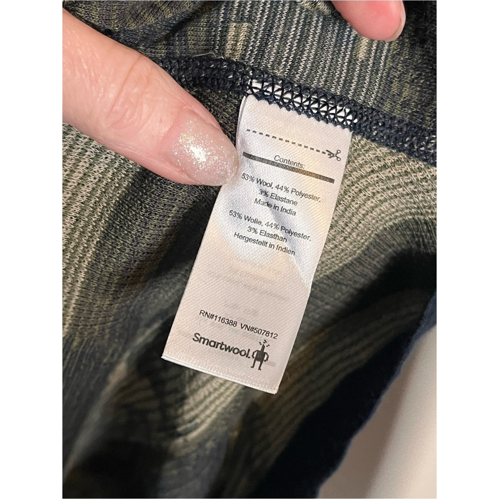 SMARTWOOL Intraknit 200 Merino Base Layer Crew Deep Navy Mountain Size M