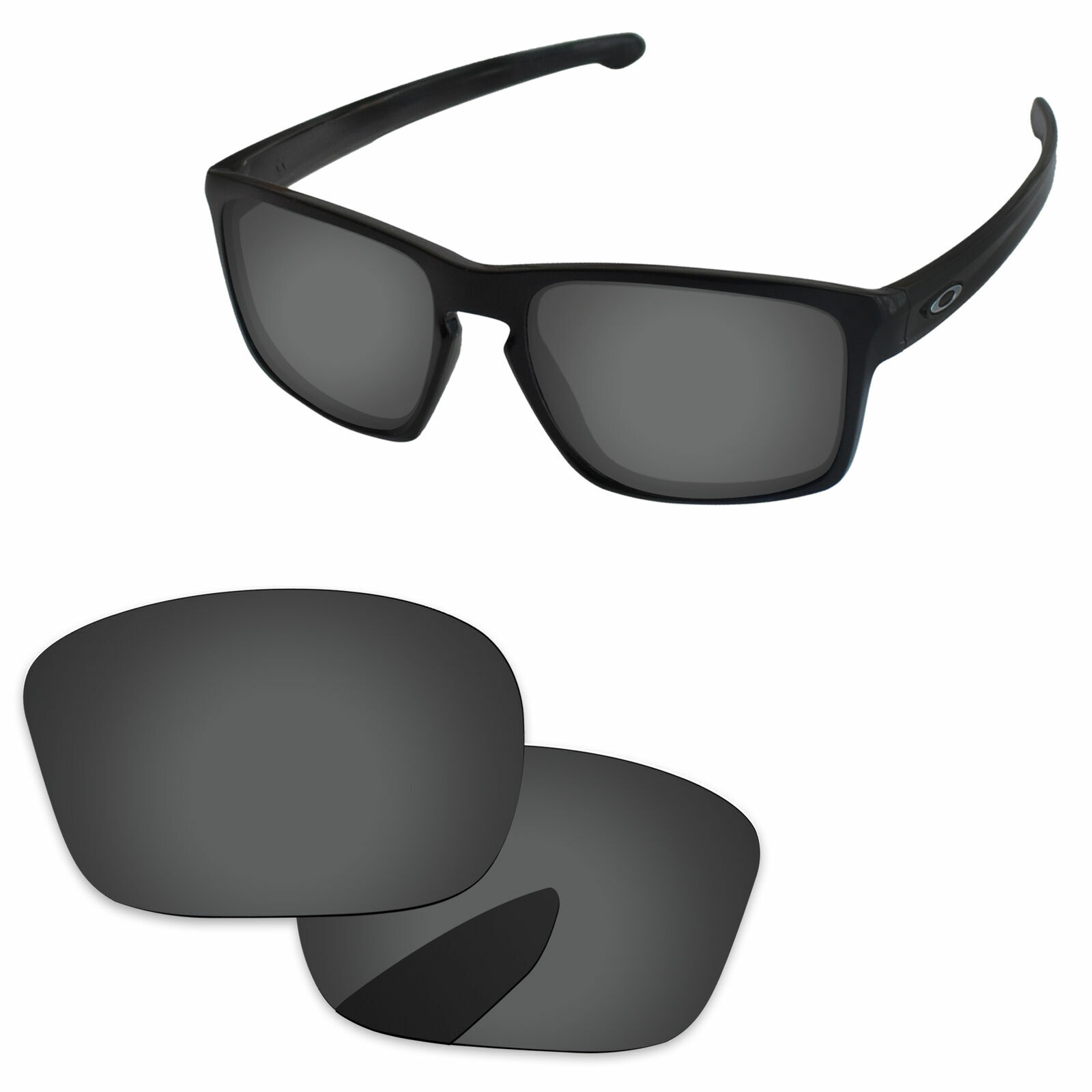 PapaViva Stealth Black Polarized Replacement Lenses For-Oakley Sliver OO9262