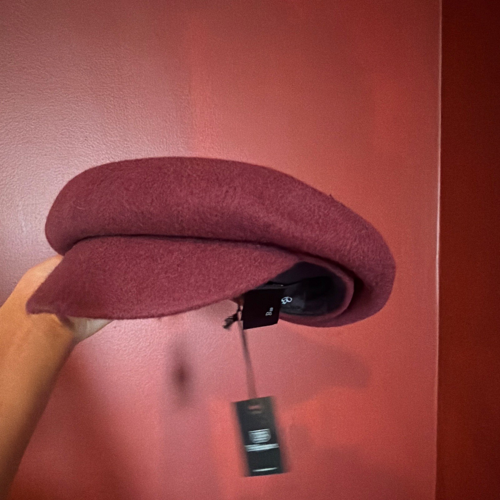 Brixton Burgundy Solid Pattern WomensFedora Hat in Size XS