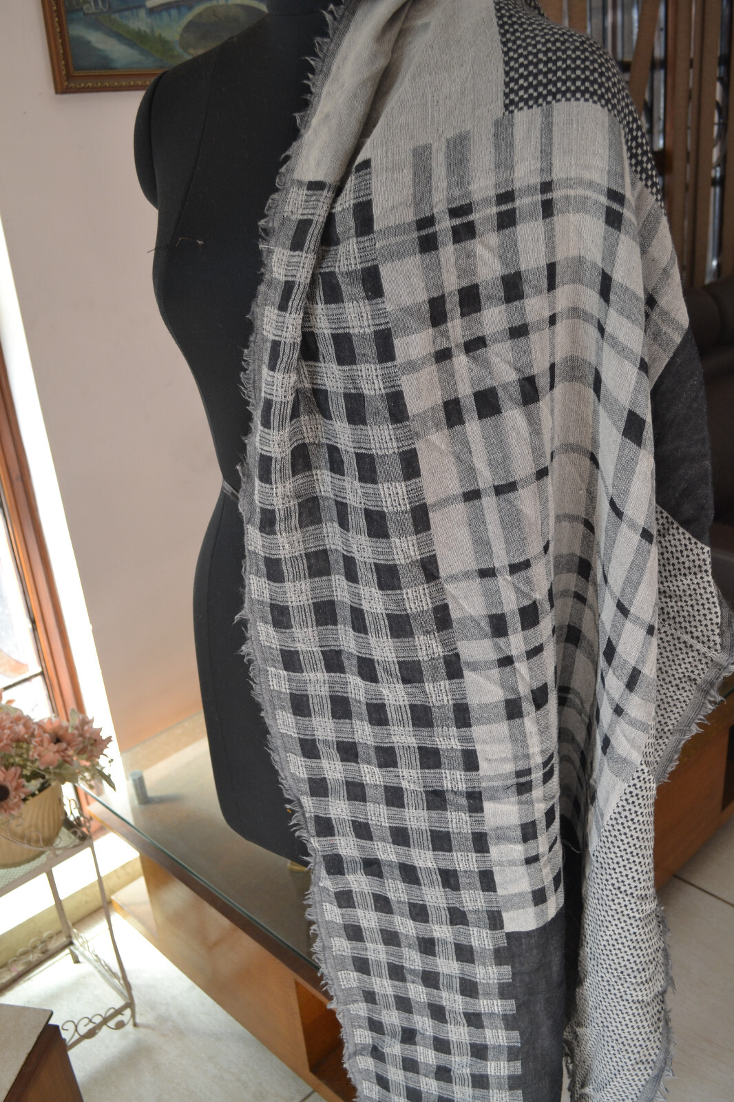 NEW PLAID CHECK 100% CASHMERE PASHMINA SHAWL/WRAP ~ 12 DESIGNS CHOICE