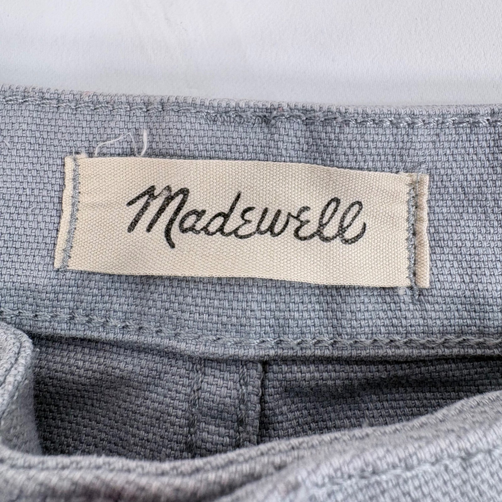 Madewell Slim Emmett Wide-Leg Crop Pants Blue Gray Size 32 High Rise Stretch