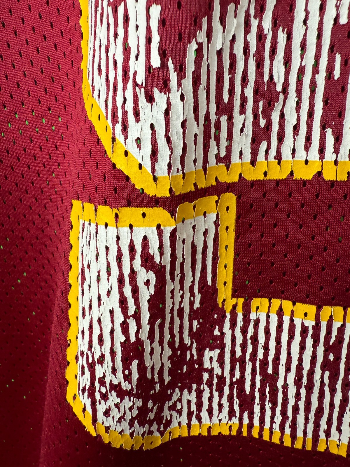 Vintage 90s Logo Athletic Shuler 5 Football Jersey Burgundy Made USA Mens M 38in