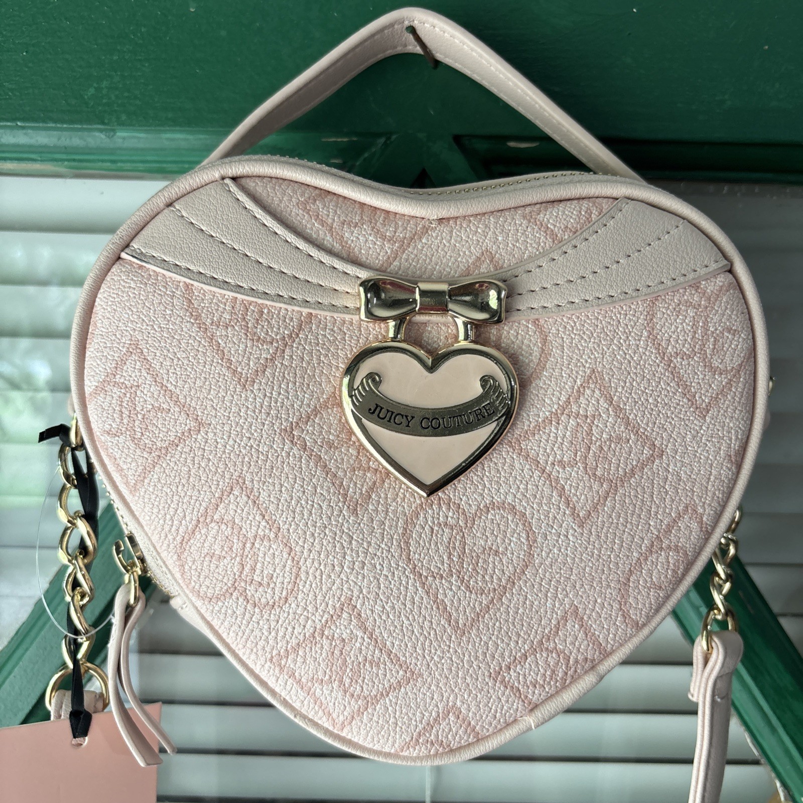 NWT Juicy Couture Pink Clay #2 Precious Moments Heart Crossbody MSRP $118