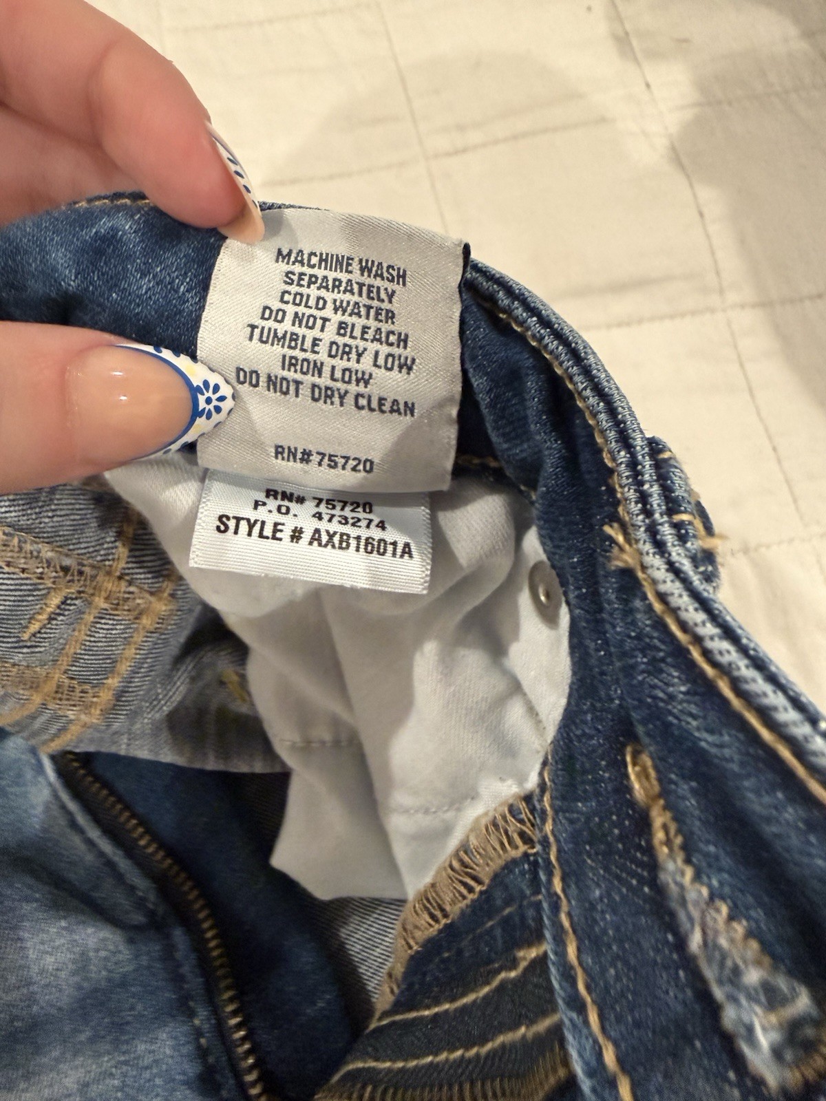 BKE Women’s Blue Medium Wash Bootcut High Rise Stretch 5-Pocket Distressed Jeans