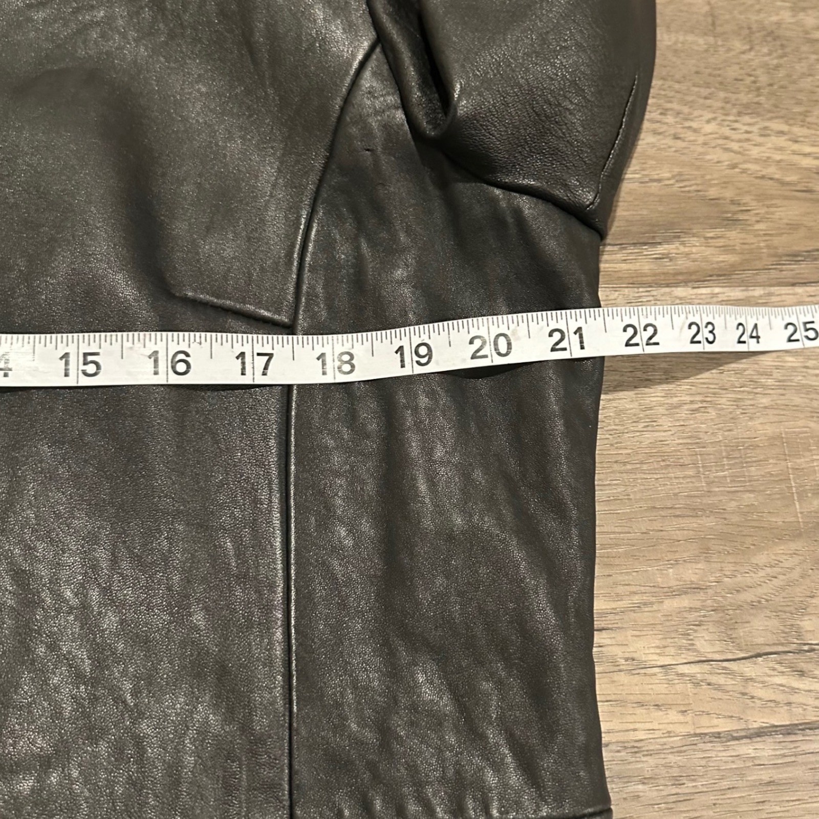 Kathy Ireland Black Genuine Leather Jacket Women M Vintage 90s Button Front
